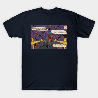 Guardians of the Galaxy Whistle scene retro comic T-Shirt